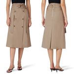 Rokh Twisted Wrap Midi Skirt Tan Size XS Photo 2