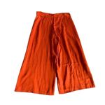 Mango wide leg pants with cover over front orange Sz L Photo 6