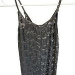 Michael Stars  Sheer Lace Cami Blouse in Grey One Size Photo 0