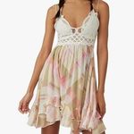 Free People ONE Women’s Adella Slip Dress White and Soft pink plaid Photo 0