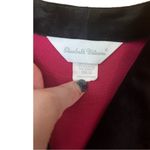 Elizabeth Williams Vintage Pink Velvet Collar Skirt Suit Set Size 12 Photo 2