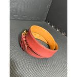 Coach  VINTAGE CLASSIC RED BERRY LEATHER WOMEN'S BELT BRASS‎ BUCKLE 8500 Medium Photo 2