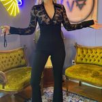 Bebe Vintage Y2K Catwomen Long Sleeved Lace Top Jumpsuit Size XS Photo 1