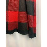 No Boundaries  Red Plaid Hooded Cardigan M With Sherpa Lining Photo 3