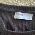 Bershka  Black Ruched Crop Sweatshirt Photo 1