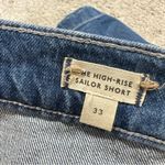 Madewell The Denim Emmett High-Rise Sailor Shorts Patch Pocket Woodston Wash 33 Photo 10