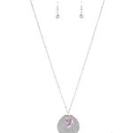 Paparazzi Silver & Purple Necklace & Earrings set  Seaside Shimmer Long necklace Photo 1