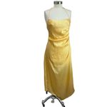 Significant Other One Other Draped Halter Yellow Midi Dress NWT Size 8 Photo 2