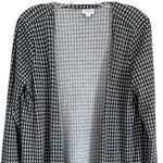 LuLaRoe  Caroline Tunic Cardigan BW Houndstooth Geometric Arc Pattern L EUC Photo 9
