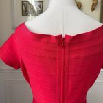 Herve Leger Hervé Léger Off Shoulder Tomato Red Bandage Dress $990 XL Photo 4