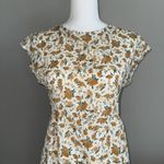 Beachsissi NWT Floral Dress Midi Dress Sz L White Yellow Cottage Core Trad Wife Photo 2