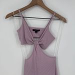FORE Lilac Cutout Sleeveless Ribbed Knit Maxi Dress XS Bodycon Summer Purple Photo 3