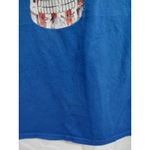 Fruit of the Loom women Small blue Tee Shirt Skull American Flag Floral Photo 6