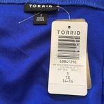 Torrid Mini Shirred Bodycon Dress Electric Blue size 1 Photo 4