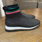 Loeffler Randall  Scout Knit Sock Sneakers Silver Pink Green Size 6 Photo 2
