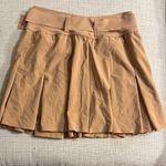 Aerie Tan Pleated Women's Skirt Photo 2