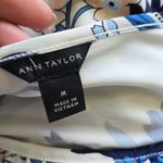 Ann Taylor White & Blue Floral Mixed Media Flare Sleeve Tee Size Medium Photo 5