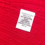 kim rogers  Bold Red Women's Cardigan Cable Knit‎ Open S Photo 6