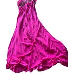 Vintage Fiesta Women’s Prom Formal Hot Pink Stones Layered Dress Women’s Size M Size M Photo 12