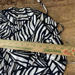 Coolibar Beach Shirt Womens Small White Black Iztapa UPF 50+ Hooded Tunic Zip Up Photo 5