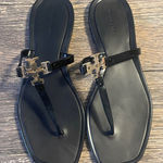 Tory Burch  Roxanne Women's Black Jelly Flip Flop Sandals Size 7M Photo 0