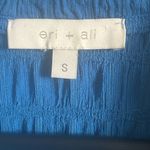 Anthropologie  Eri + Ali Cerulean Blue Textured Short Sleeve Button Down Shirt Photo 7