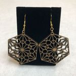Handmade Walnut Wooden Geometric Dangle Earrings Photo 0