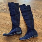 Stuart Weitzman  50/50 Black and Navy over the knee Women's Boots, suede, 7.5 Photo 1