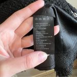 Bardot ✨  Boucle Tweed Zip Front Frayed Hem Dress Medium 8 Black Photo 8