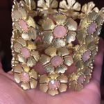 3 Tier Golden Flower Elastic Bracelet Gold Photo 3