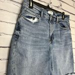 Kensie Jeans Blue Cropped Jean Shorts High Waist Frayed Hem Vintage Slim Fit 30 Photo 5
