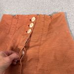 Free People Women's Terra Cotta Button Front Mini Skirt Size 8 Short Casual Photo 2