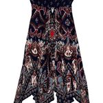 Bila Skirt Womens Medium Blue Boho Handkerchief Hem Paisley Midii Festival Gypsy Photo 7