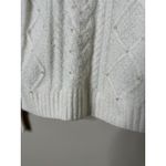 Talbots Ivory White Pearl Beading Cable Knit Sweater Size S Cozy Coquette Core Photo 2