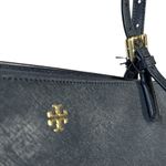 Tory Burch Large York Navy Blue Saffiano Leather Buckle Tote Bag Shoulder Purse Photo 8