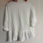 Pink Lily NWOT Pink Lilly White Ruffle Top Photo 1