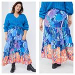Anthropologie NWT Cecilia Pettersson Bea Tiered Maxi Skirt Medium Floral Tiger Photo 12