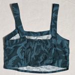 Madewell June Tropicale Floral Linen-blend Crop Top In Evergreen Forest Size S Photo 1