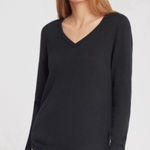 Cuyana  Classic Cotton Cashmere V-neck Sweater Black Size XS Silk Lightweight Photo 0
