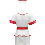 Spirit Naughty Nurse Sexy Nurse Costume Cosplay White Red Mini Dress Medium New Photo 2