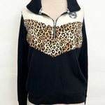 Victoria’s Secret PINK leopard cheetah half zip collared sweater Black Size undefined Photo 0
