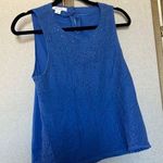 Adam Levine  Blue Sleeveless Lace front Top large Photo 0