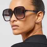 Gucci Authentic Dark Tortoiseshell Large Rectangular Frame Sunglasses GG1189S Photo 0