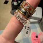 3 Elegant Women's Rings size 6 Gold Photo 2