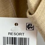 Womens XL Romper Shorts Linen Jumpsuit Classic Resort Elegant Preppy Boho Cruise Tan Photo 7