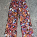 Anthropologie  Maeve Flower Power Wide Leg Ankle Cropped Trouser Pant 0 Photo 2
