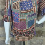 American Eagle  Outfitters Multi Pattern Short Sleeve Peasant‎ Blouse Size XS Photo 7