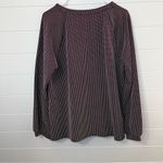 Purple Polka Dot Long Sleeve Women's Sweater Top XL Ruffles White Photo 8