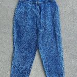 Vintage 80s Palmettos high rise acid Wash bow detail pleated baggies jeans Size 32 Photo 2