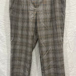 Nine West Plaid Trousers High Rise Straight Leg Pants Womens 16 Photo 0